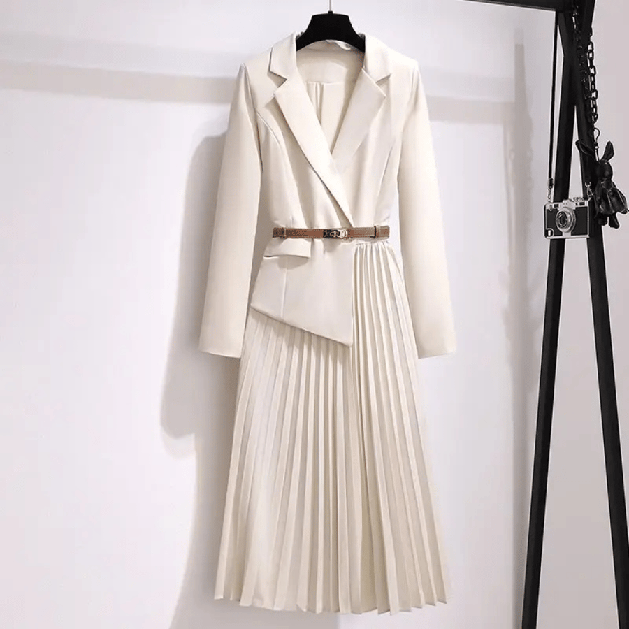 Elegant dress for slimming with long sleeves for women for fall 2024 new style French suit style clothing system warm and soft