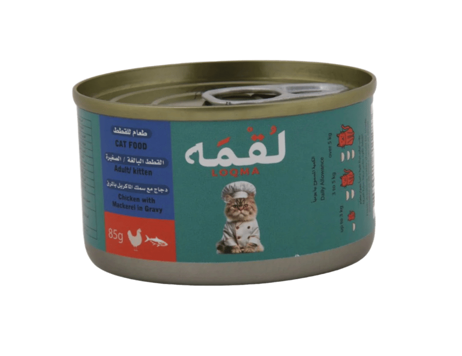 A piece of chicken with mackerel fish in broth 85g