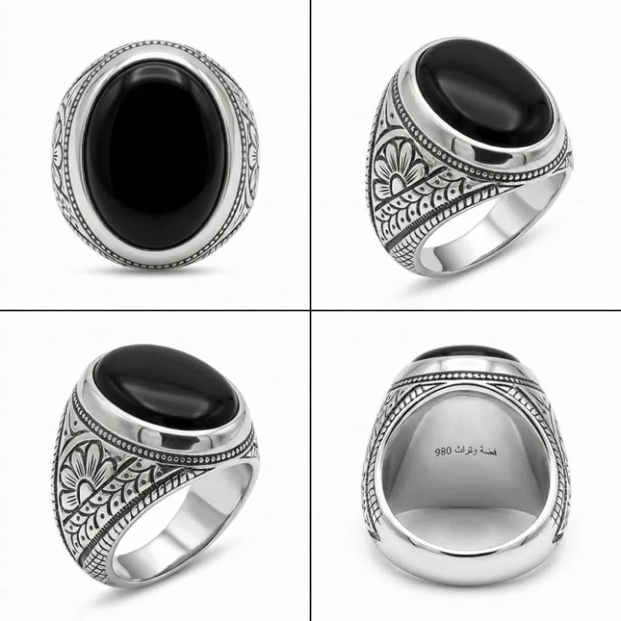 Albertoosh ring with Yemeni agate