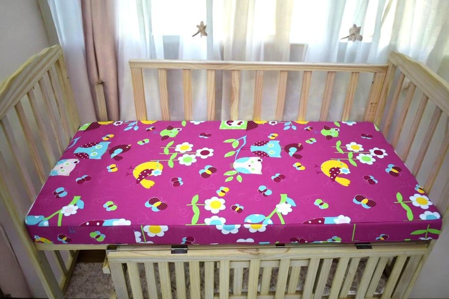 Foam mattress for baby bed size 60 × 120 cm