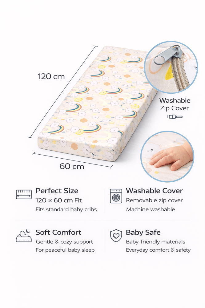Soft and comfortable foam children's mattress – 120×60 cm children's bed mattress