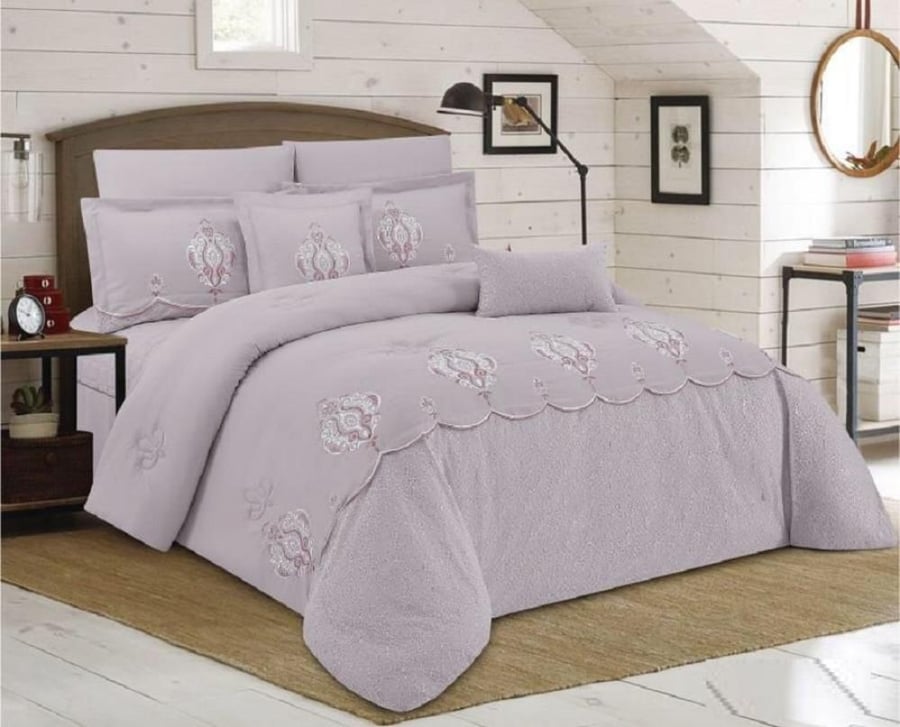 Horse 8-piece tablecloth set for two, embroidered, luxurious, Venus-06