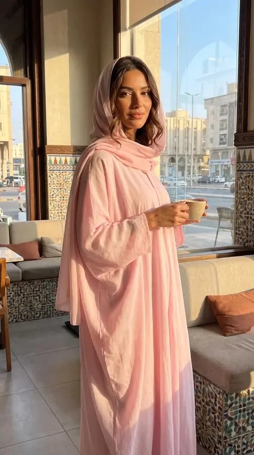 عباية باستيل لنن