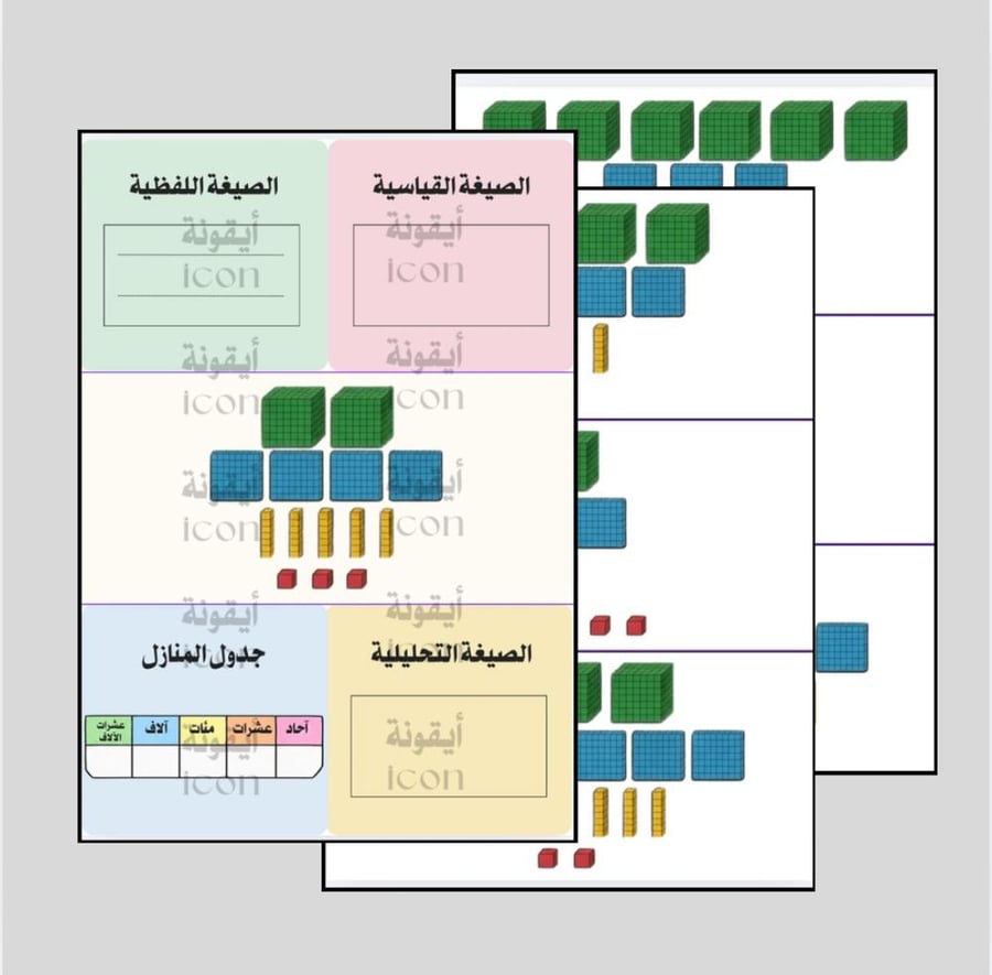 ملف لكتابة الاعداد بالصيغ الثلاث-وسيلة تعليميه تفاعليه