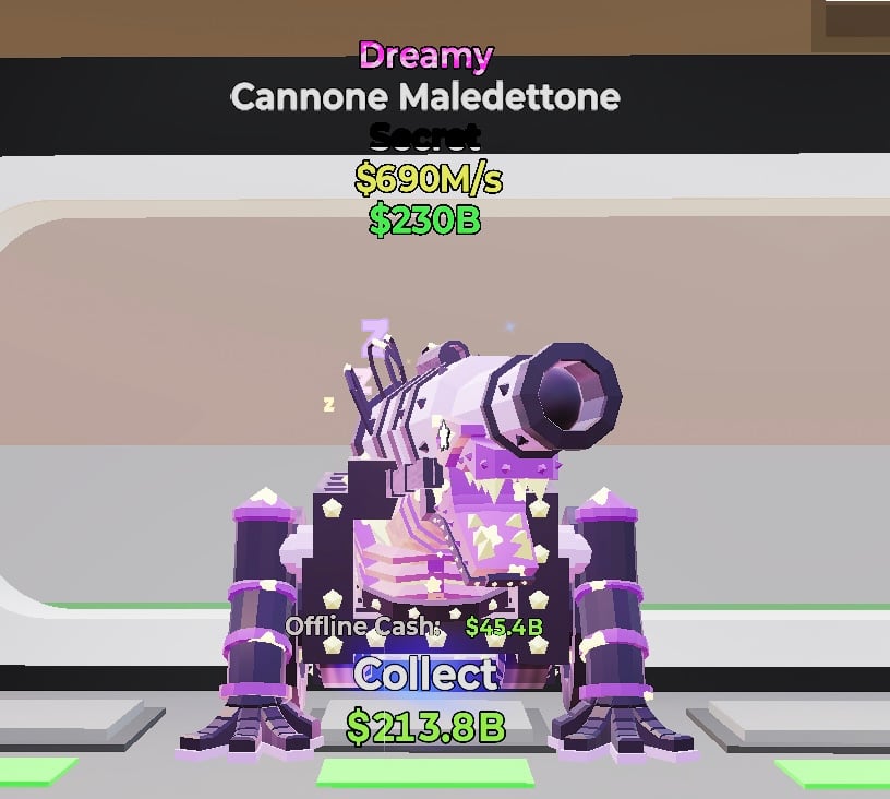The canon is 690 m/s