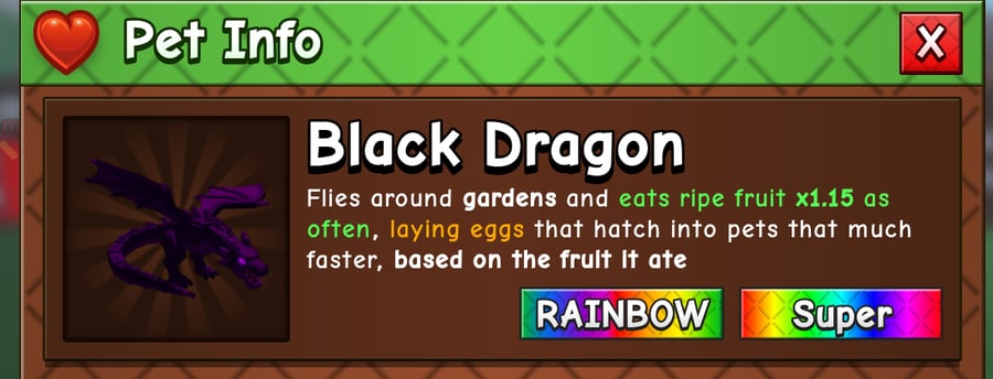 Rainbow Black dragon