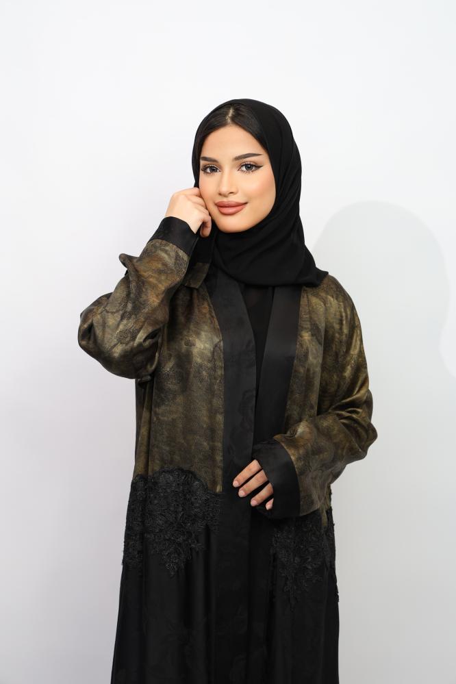 عباية كريب ايطالي منقوش