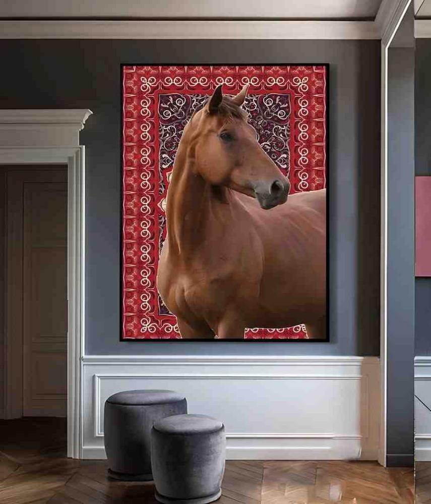 Canvas Wall painting Art of a Brown Horse