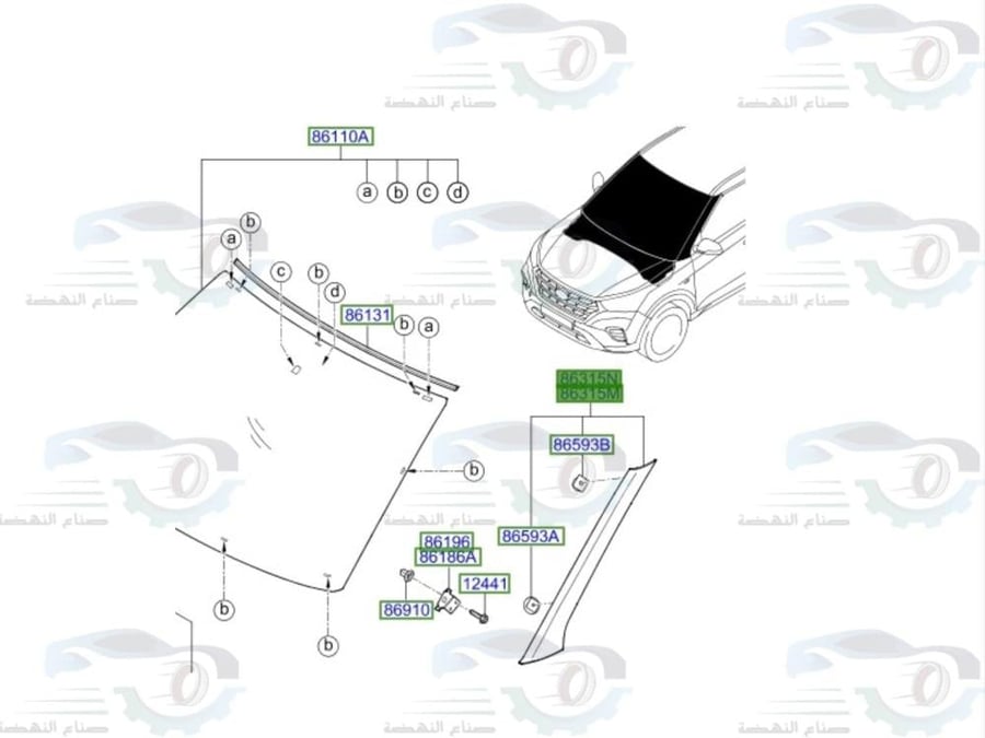 ديكور جنب القزاز كريتا يمين 2022-2025 اصلي | 86260I7000