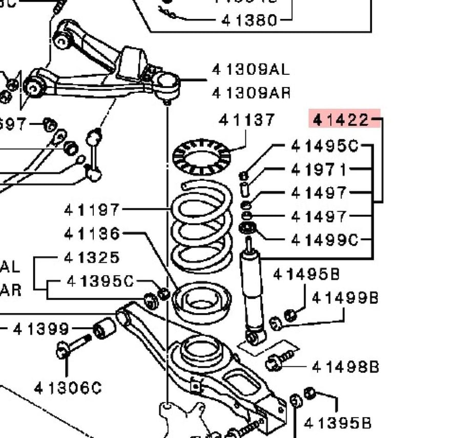 مساعد خلفي باجيرو 2001-2023 KYB MR990539J
