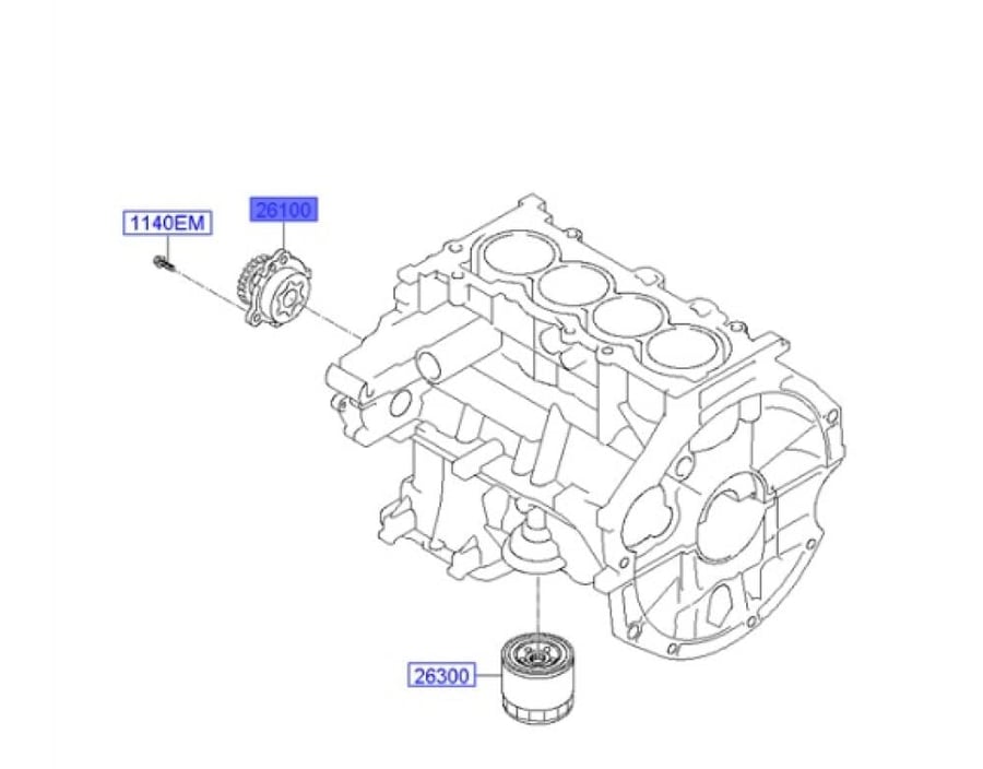 Accent 2014 1.4 oil pump original 2131003900A