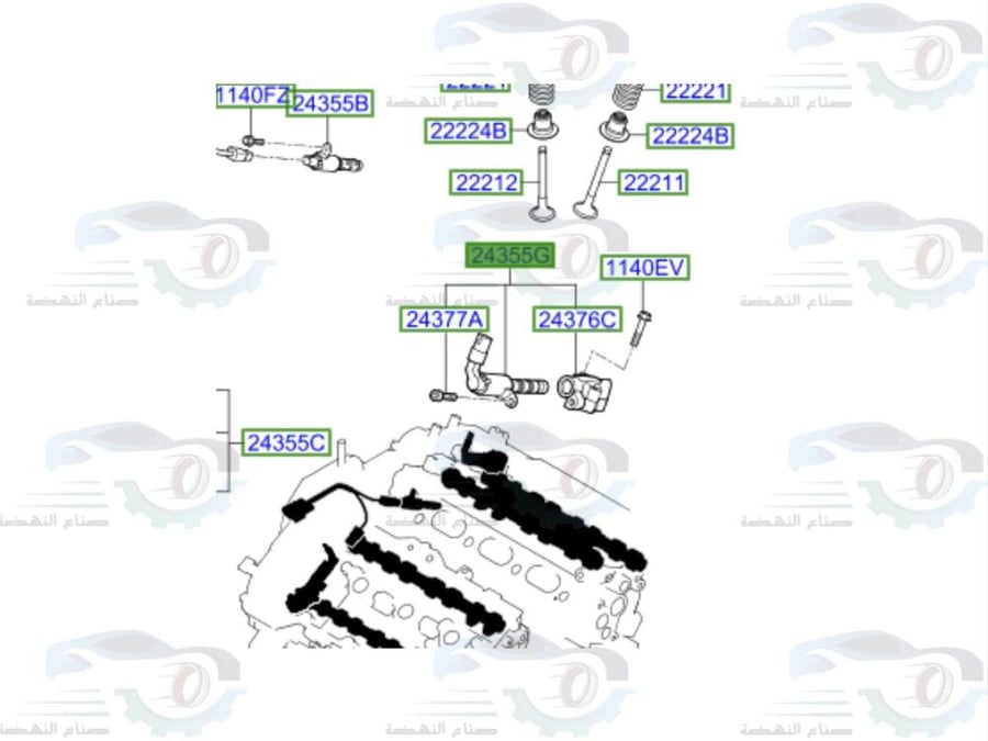 حساس التحكم في الزيت VVT ازيرا 2014-2016 يسار اصلي | 243603CAA2