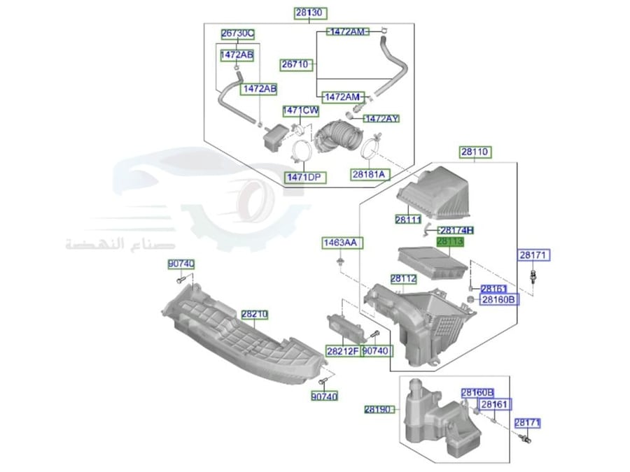 فلتر هواء النترا 2020-2023 اصلي | 28113AA170