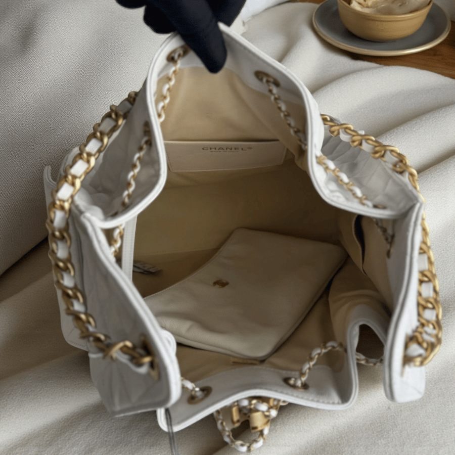 Chanel 25C Large Hobo Bag in  Calfskin with Gold Chain