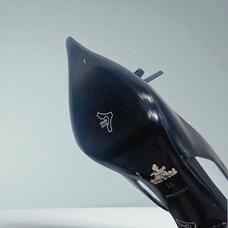 Prada Black Slingback Pumps with with Stiletto Heel