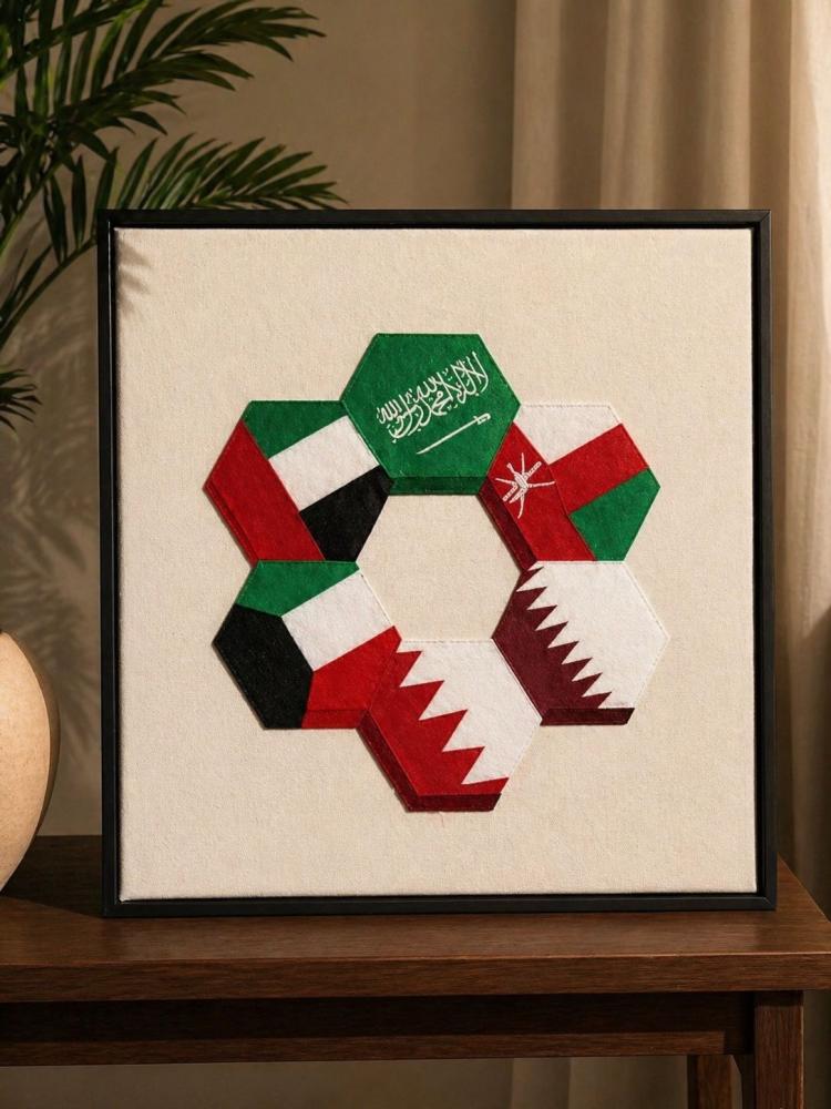 The luxurious embroidered "Gulf Unity" panel