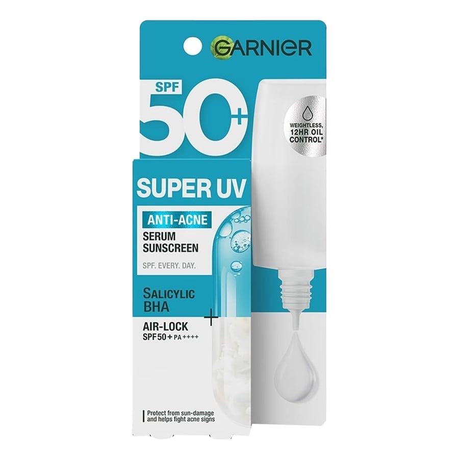 غارنييه سوبر يوڤي سيروم واقي شمس للبشرة المعرضة للحبوب SPF50+ – 30 مل