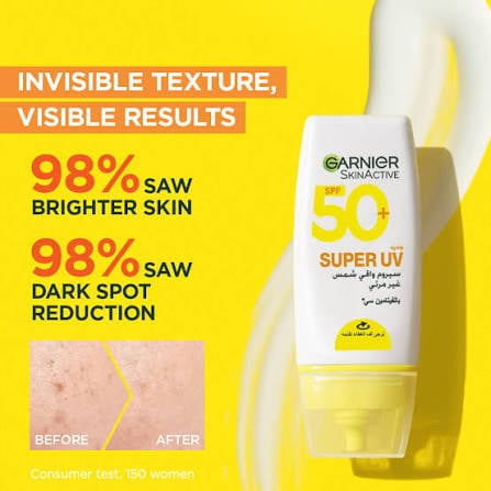 غارنييه سكين أكتيف سيروم سوبر يوفي واقي شمس غير مرئي SPF50