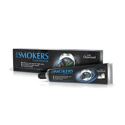معجون أسنان ايفا سموكرز بالفحم للتبييض (Eva Smokers Toothpaste with Charcoal - 50g)