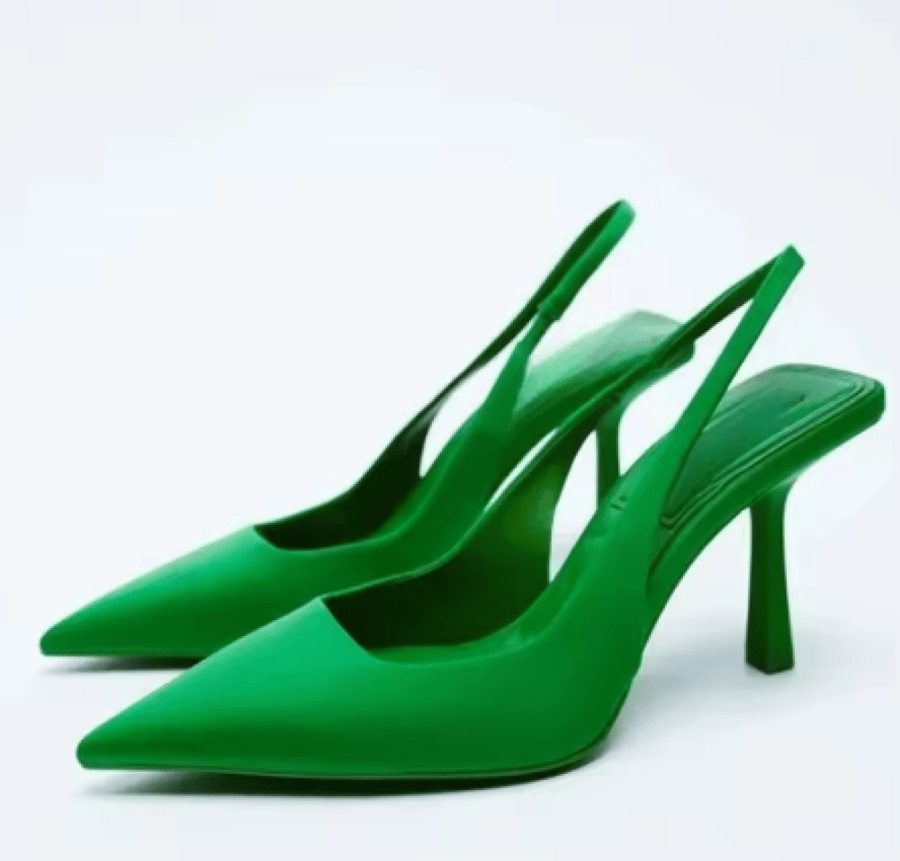 الصيف النساء الكعوب الصنادل الأحمر وأشار Slingback الصنادل أحذية أخضر أسود أرجواني هريرة الكعوب حفلة موسيقية السيدات الخناجر