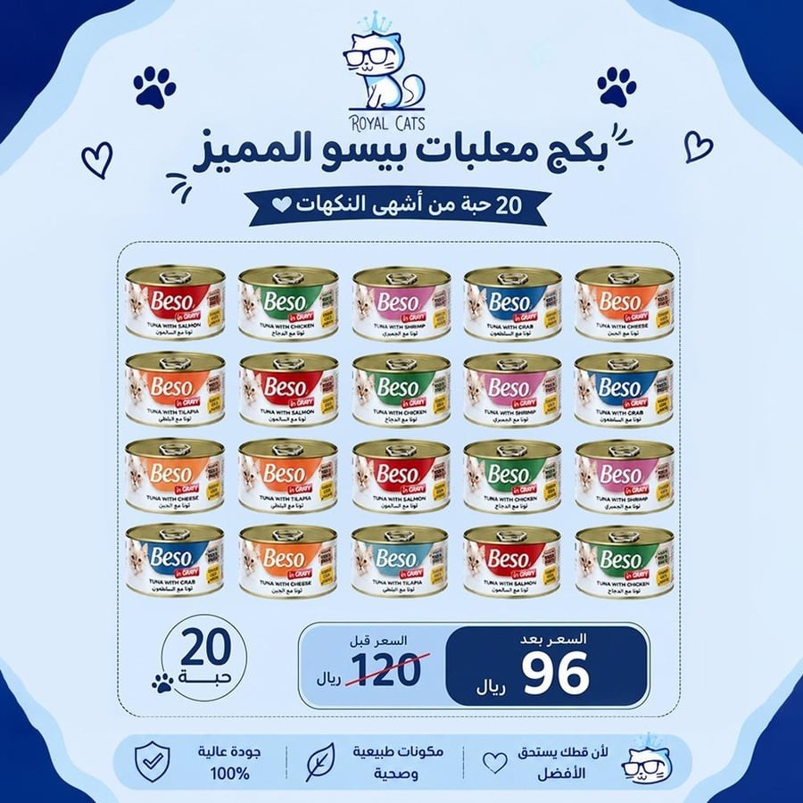 بكج معلبات بيسو 20 علبة