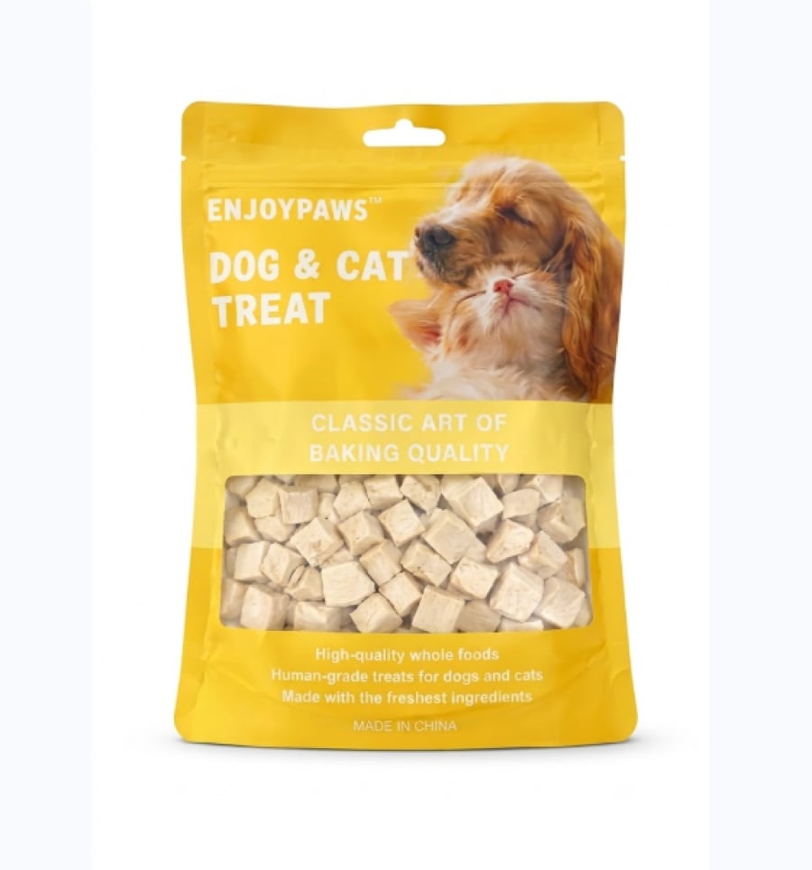 مكافات دجاج طبيعيه 100% مجففه بالتجميد 80g