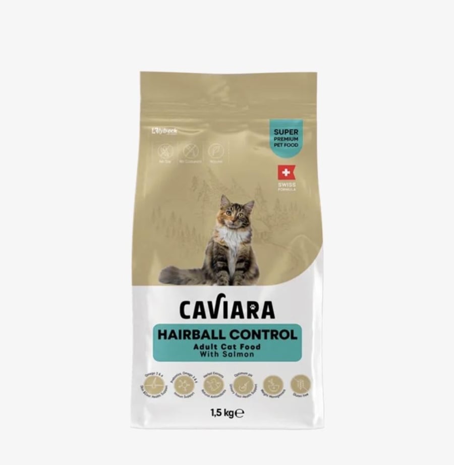 Salmon Caviar Dry Food for Hairballs, Adult Cats, 1.5kg