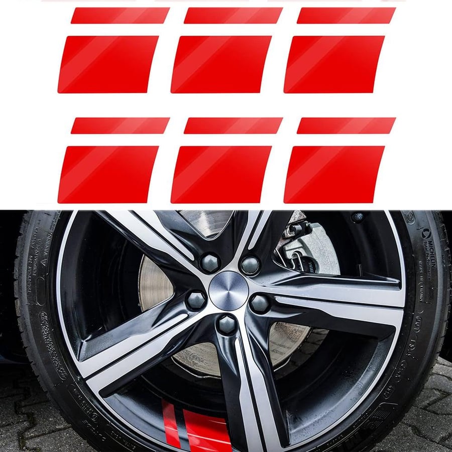 Car light stickers 6 pieces