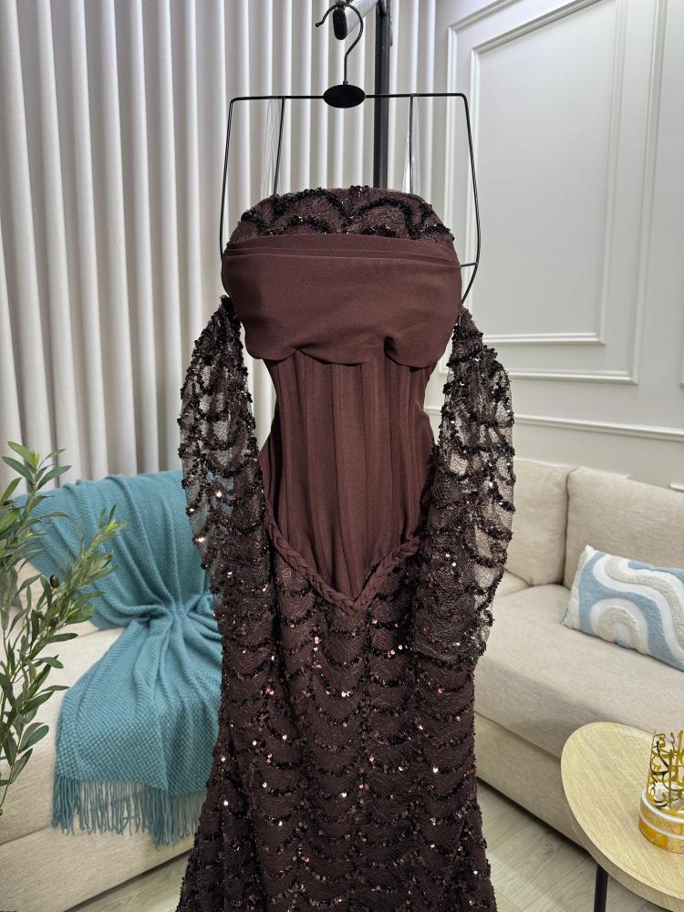 فستان سهرة بريق الغسق- دانتيلا
