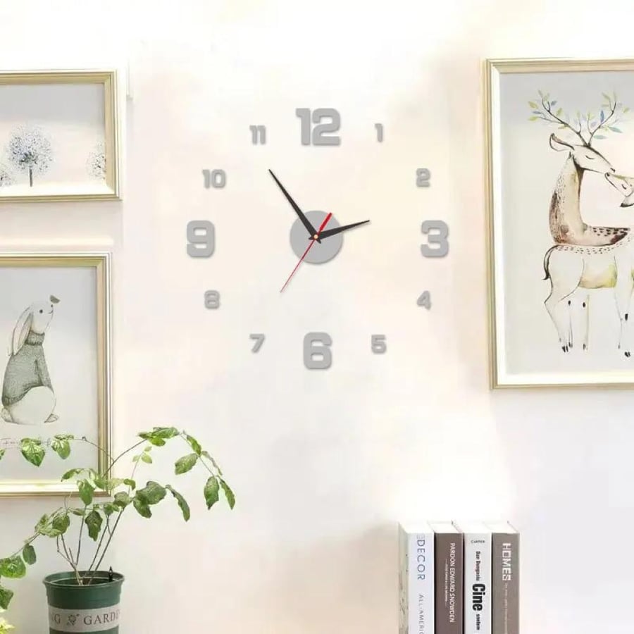 ساعة حائط ثلاثية الأبعاد بتصميم عصري