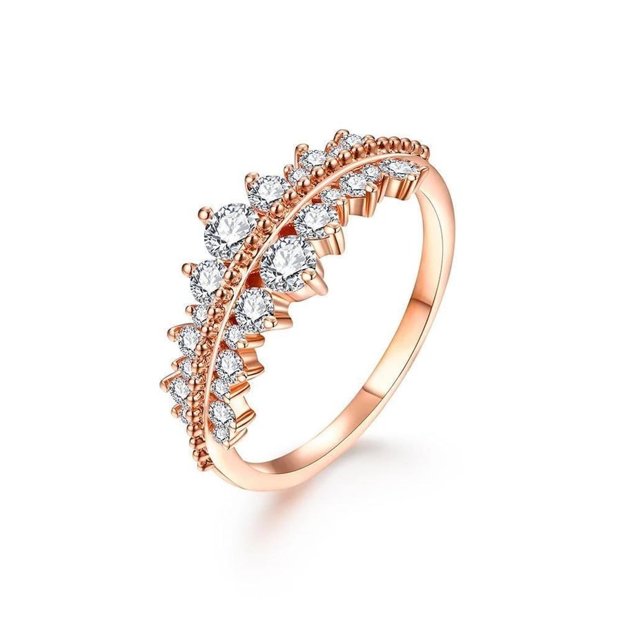 Moissanite ring with a brilliant cut