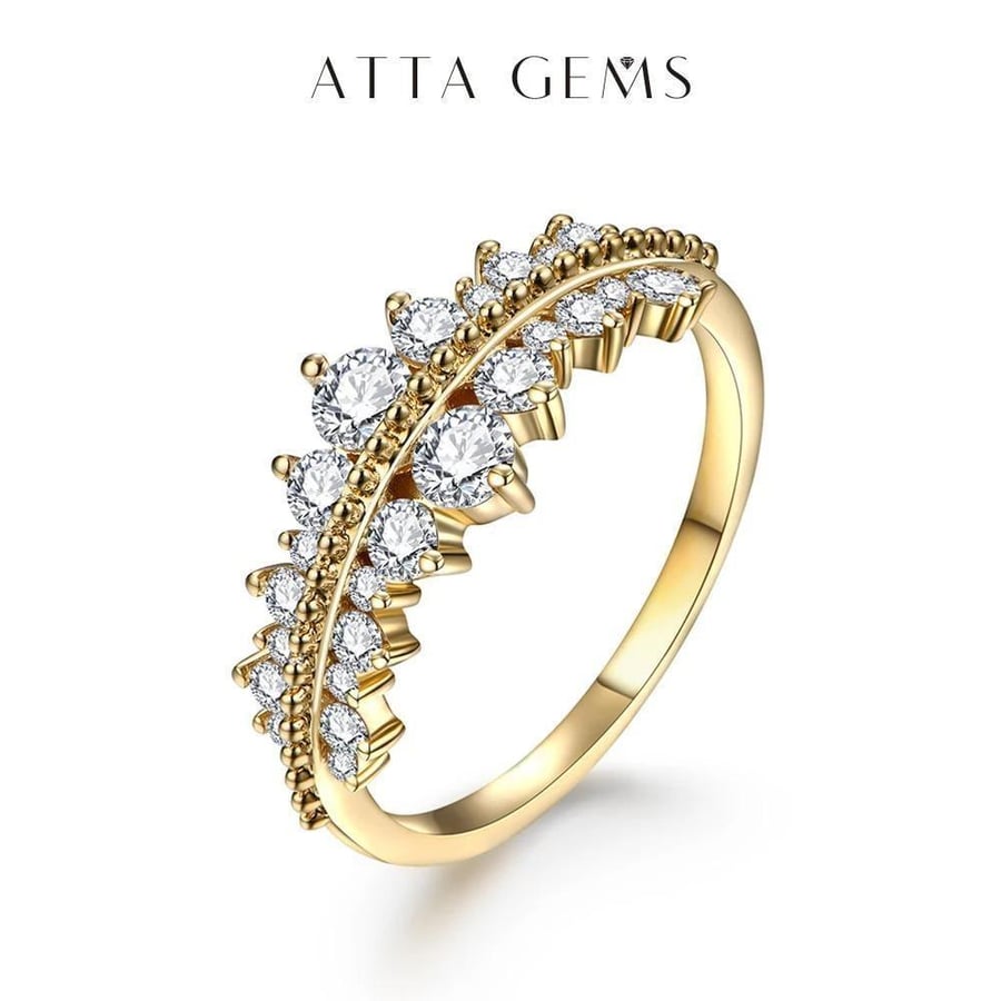 Moissanite ring with a brilliant cut
