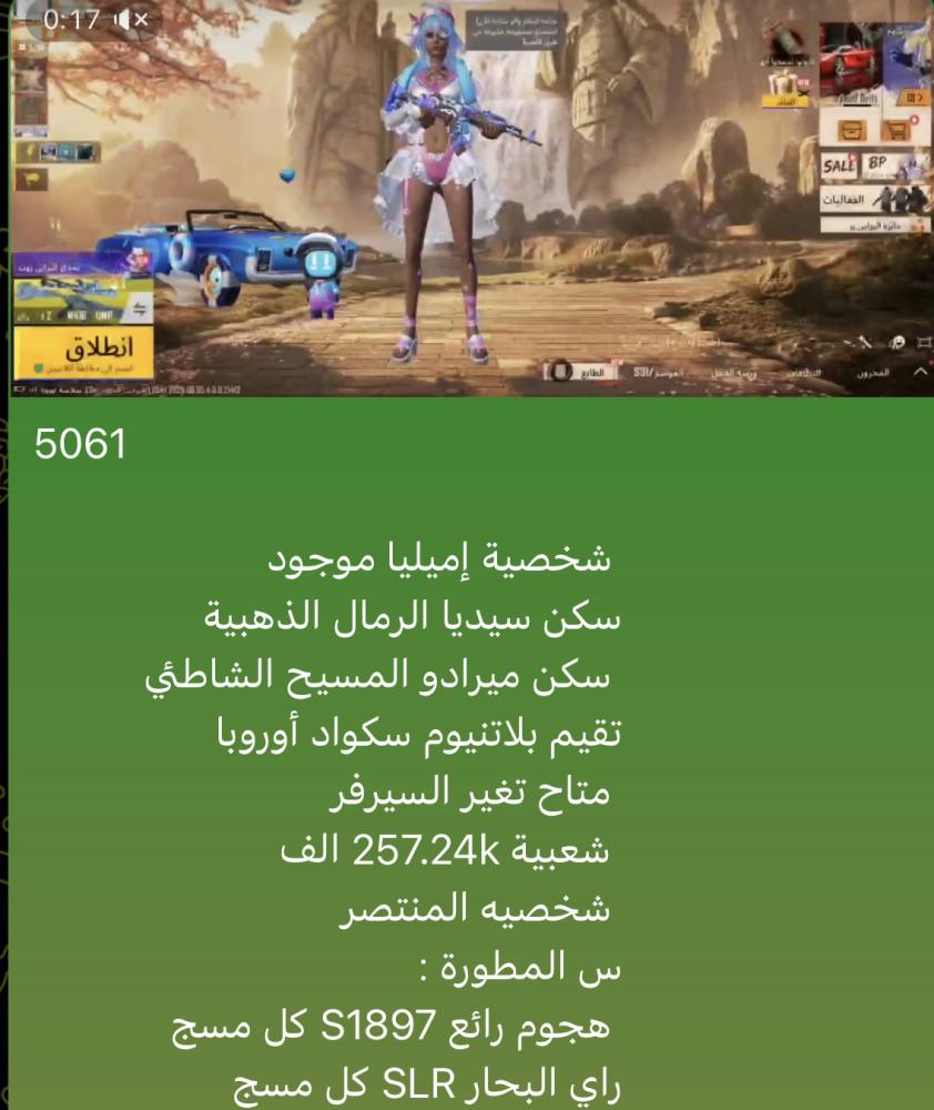 حساب ببجي نسخه عالميه
