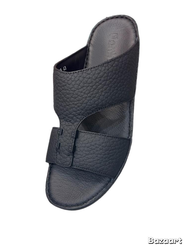Full black Italian FlaminGo slippers