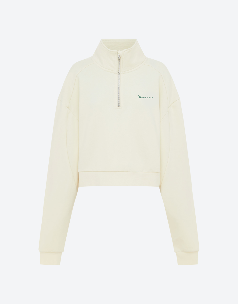 Off white Women's half zip Crew