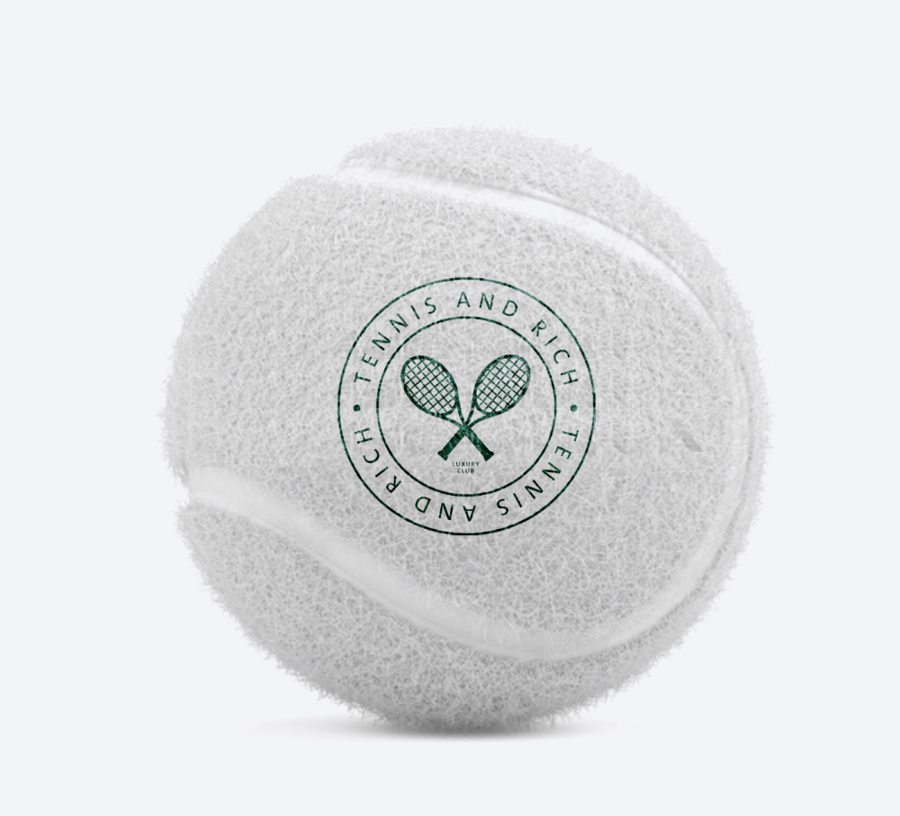 three tennis balls