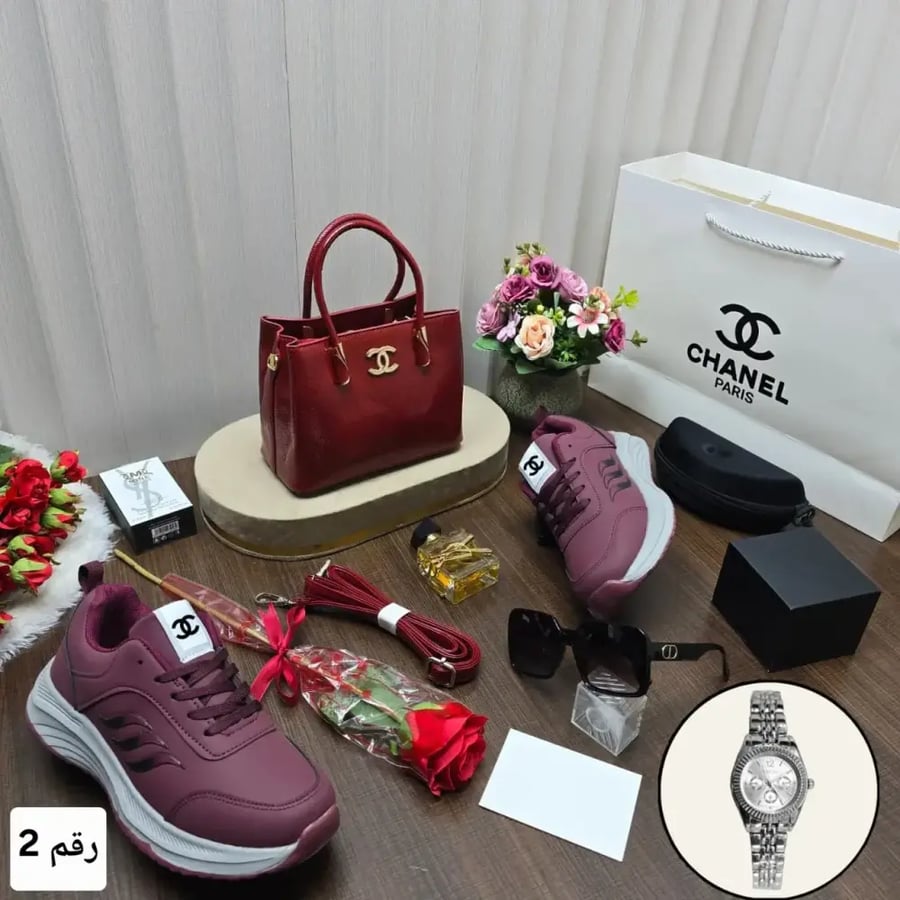 طقم هدايا نسائية ماركة شانيل 5 الوان