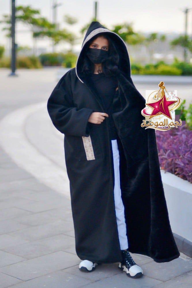 فروة شتوية جوخ اسود