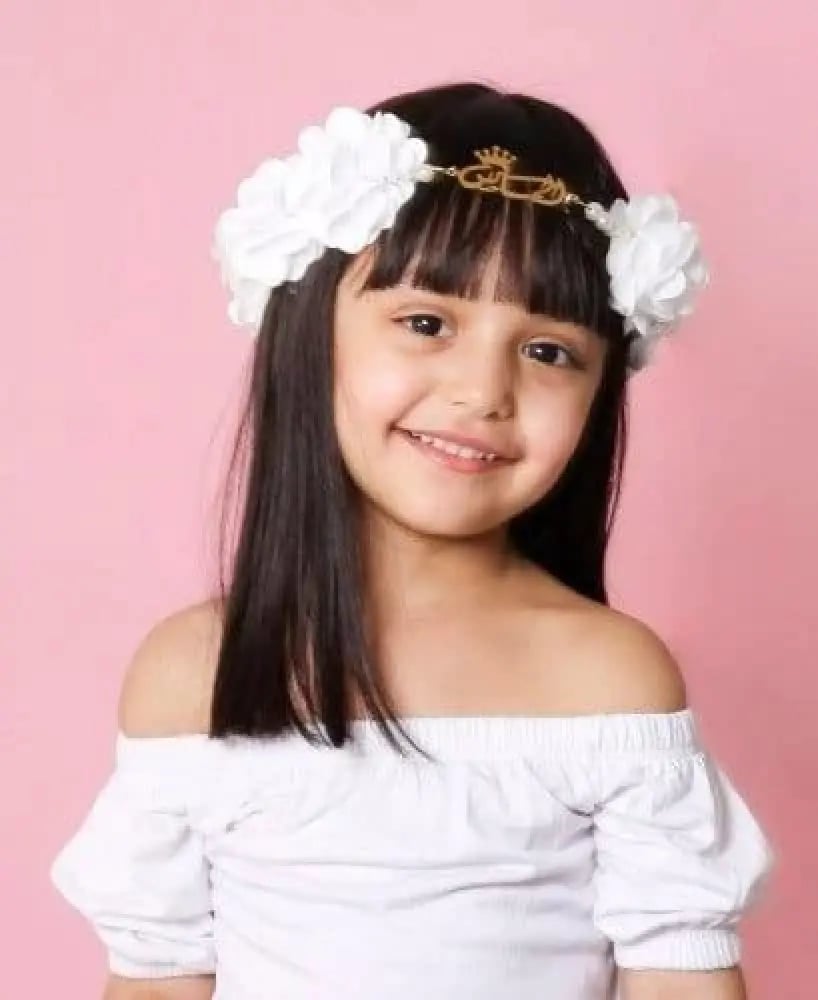 طوق ورد اطفال بالاسم