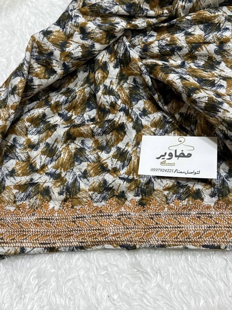 مخور كريب قطن تطريز حرير وبطرحه