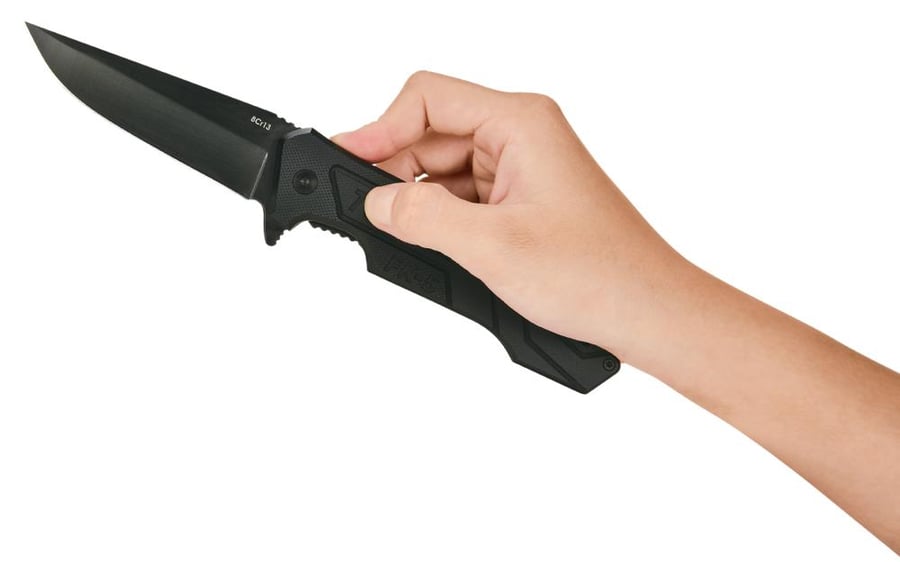 سكين فولاذ حاد TOPTUL قابل للطي بمقبض G10
