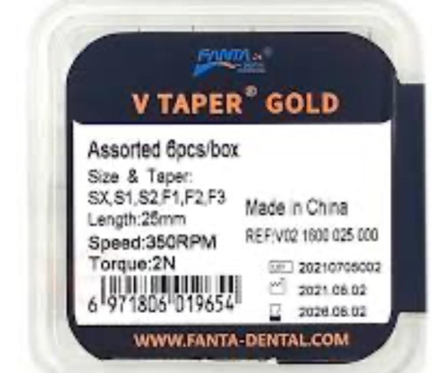 Fanta gold Rotary Files length 25mm