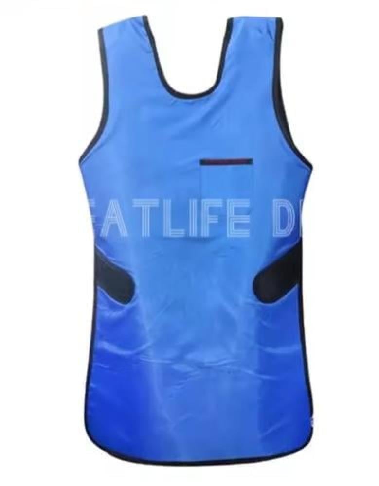 Adult Lead Apron with High Collar 0 35mmPb Size 90x60cm Color Blue