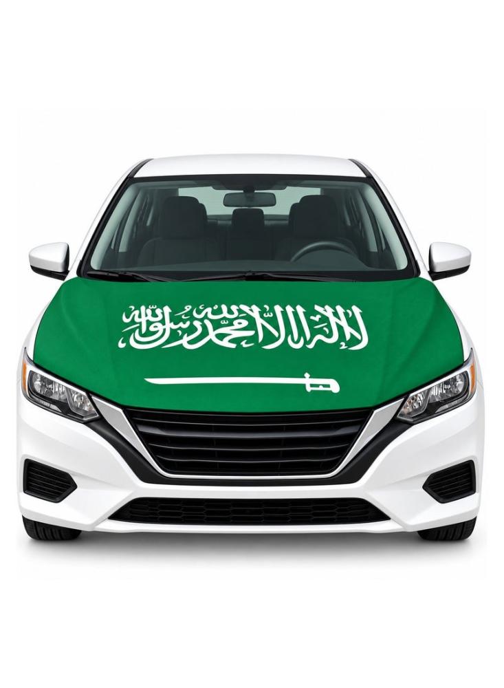 غطاء كبوت السيارة بعلم المملكة