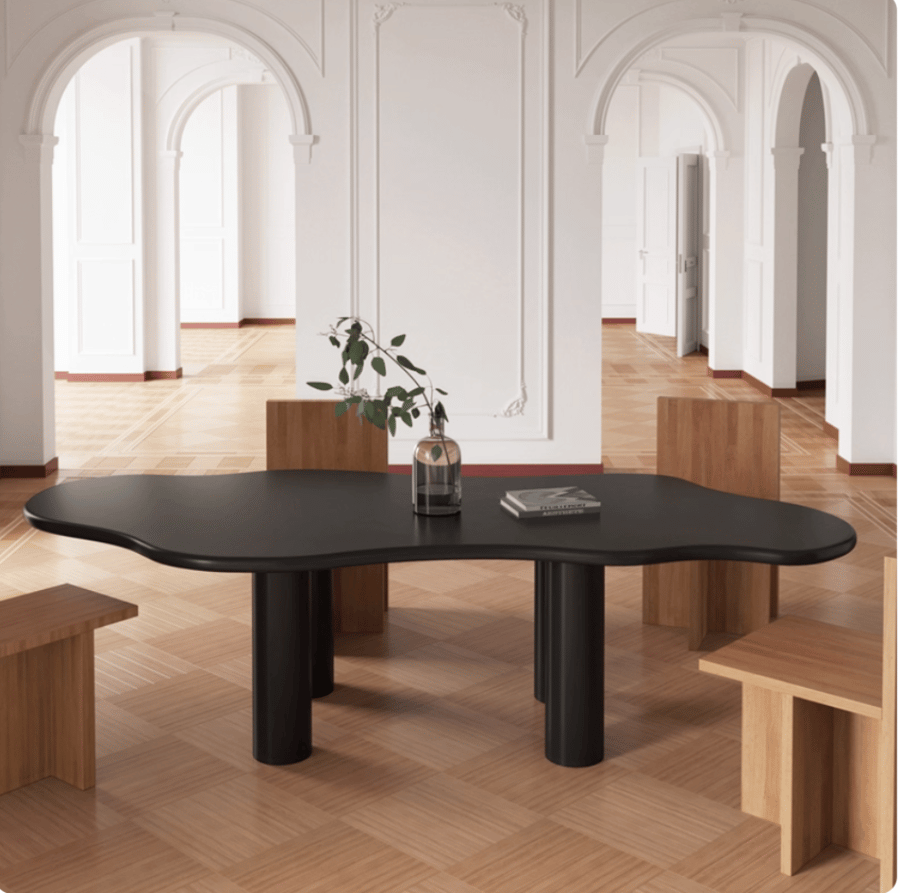 طاولة طعام نمط متموج