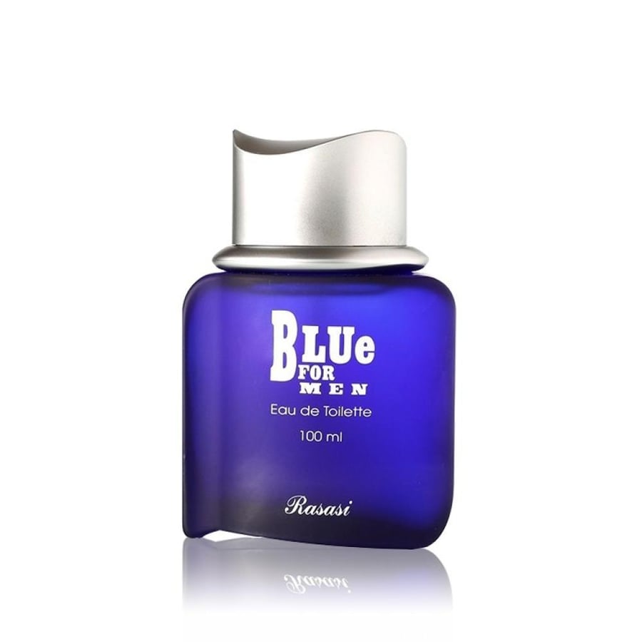 عطر رصاصي بلو فور أو دو تواليت 100 مل في زجاجة أنيقة تعكس القوة والجاذ