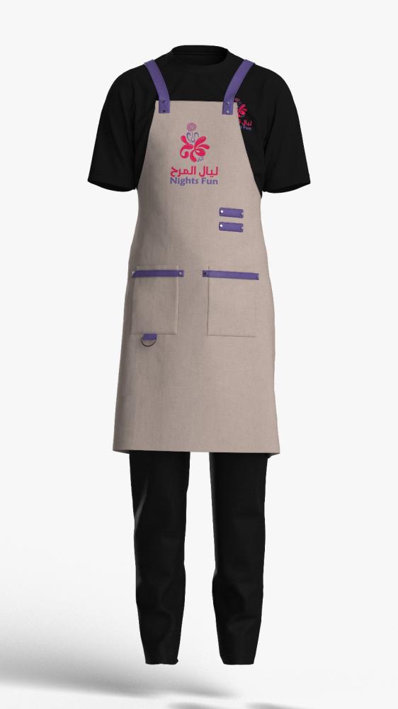 مريلة بيج بتفاصيل بنفسجية