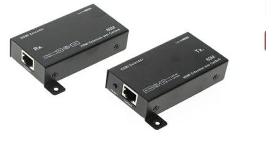 موسع HDMI عالي القوة 2B، يمكن توصيله حتى 60 مترًا مع مصدرين للطاقة والمستقبل، وفقًا للوائح الأوروبية، كابل واحد Cat 5E / 6 AWG26، موسع HDMI حتى 196 قدم (60 متر) يدعم Full HD 1080P 1080i، HDCP، EDID، محول توسيع HDMI للنقل