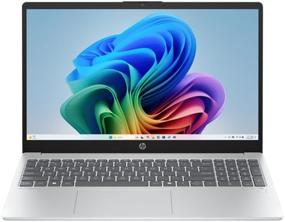 اومني بوك 3 AI PC15-fn0001ne من اتش بي رايزن AI 5 330 و16GB و512GB-SSD وAMD راديون 820M شاشة 15.6 بوصة FHD 300 وحدة مضيئة في البيكسل إضاءة خلفية كاملة + بطاقة لعب مجانية لـ3 أشهر وويندوز 11، فضي