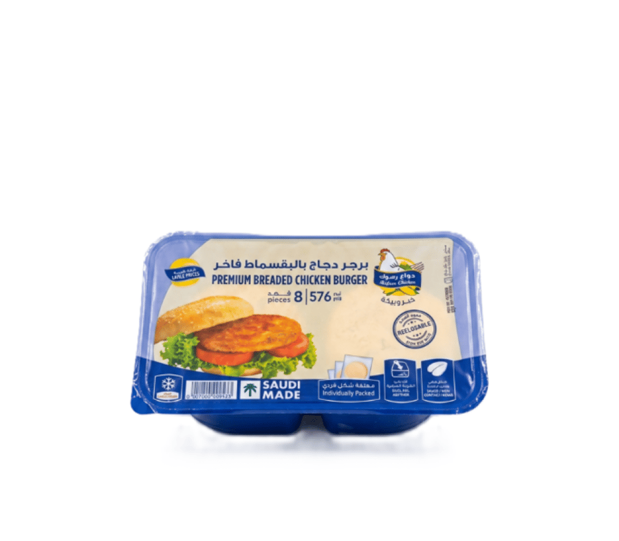‏برجر دجاج بالبقسماط 576جم رضوى